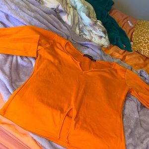 orange pretty little thing top size 10